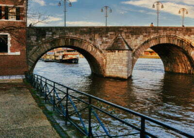 Langs de westkant van de Maas in Maastricht