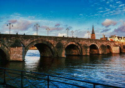 Langs de westkant van de Maas in Maastricht